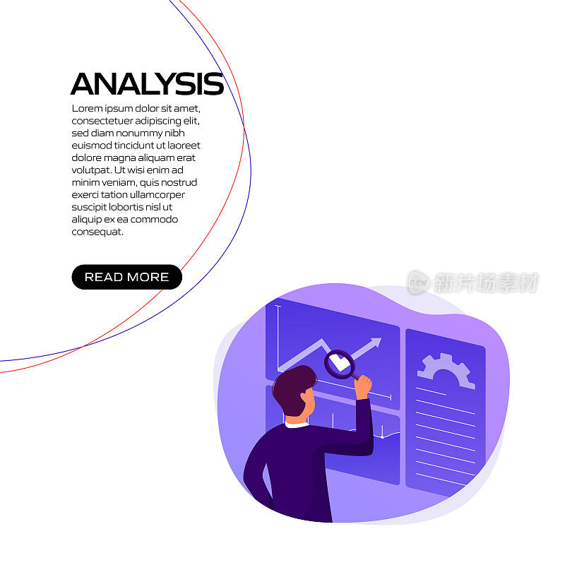Business Analysis Concept Vector Illustration for Website Banner, Advertisement and Marketing Material, Online Advertising, Business Presentation etc.